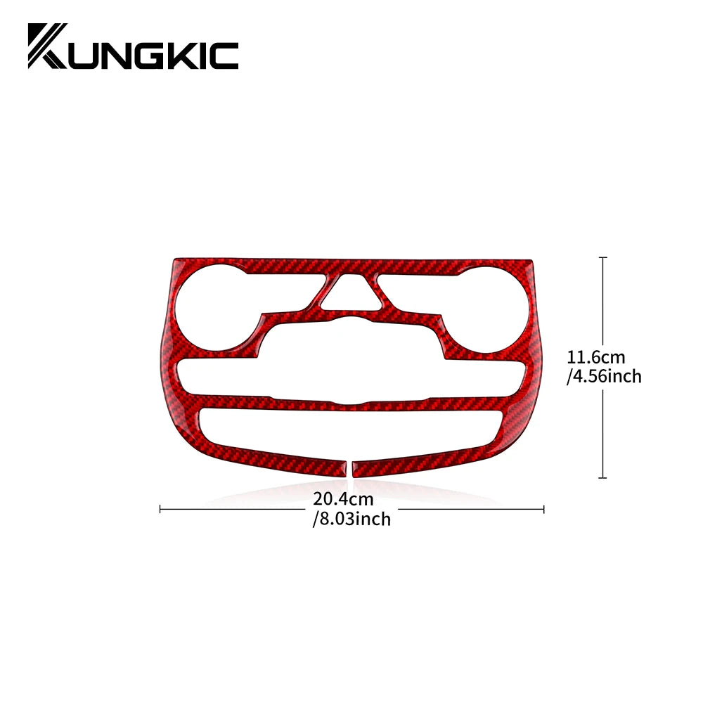 Soft Carbon Fiber Center AC Frame Trim | Durango 2014–2020