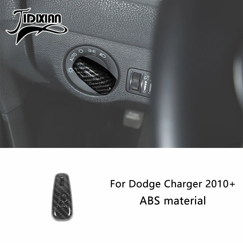 JIDIXIAN Car Interior Decoration Carbon Fiber Cover Fit for Dodge Charger  2015-2023