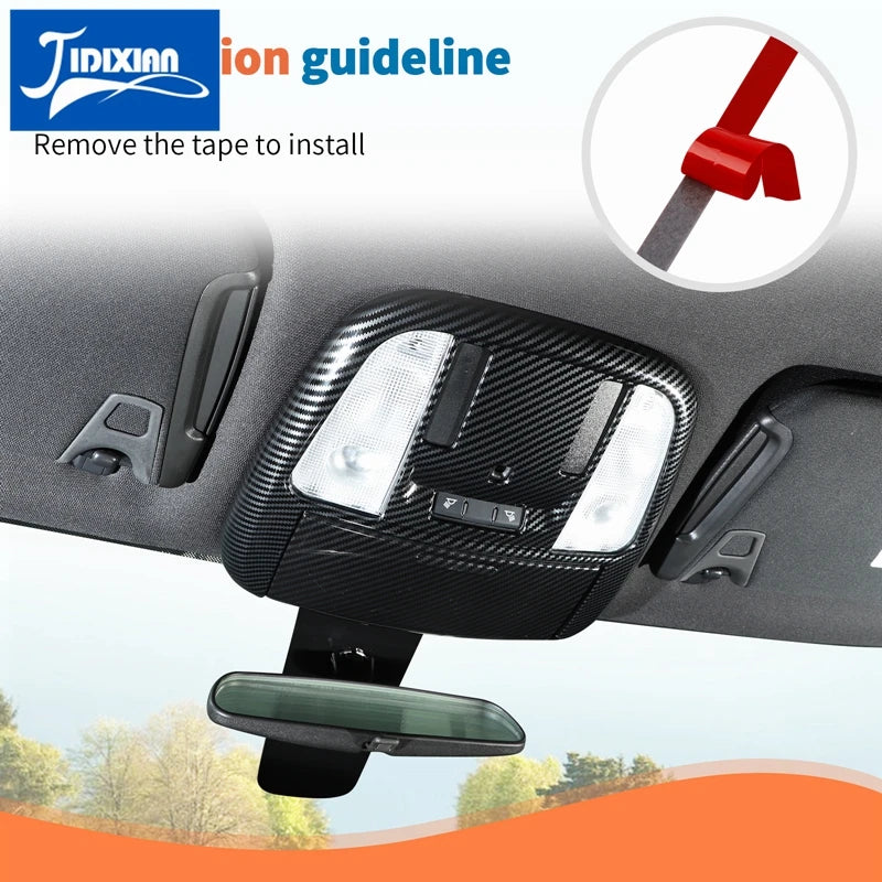 JIDIXIAN Car Interior Decoration Carbon Fiber Cover Fit for Dodge Charger  2015-2023