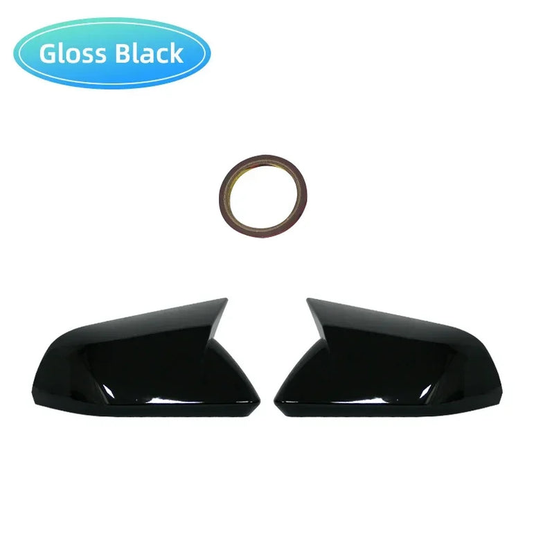 Glossy Black Carbon Mirror Cover Caps | Mustang 2015–2020