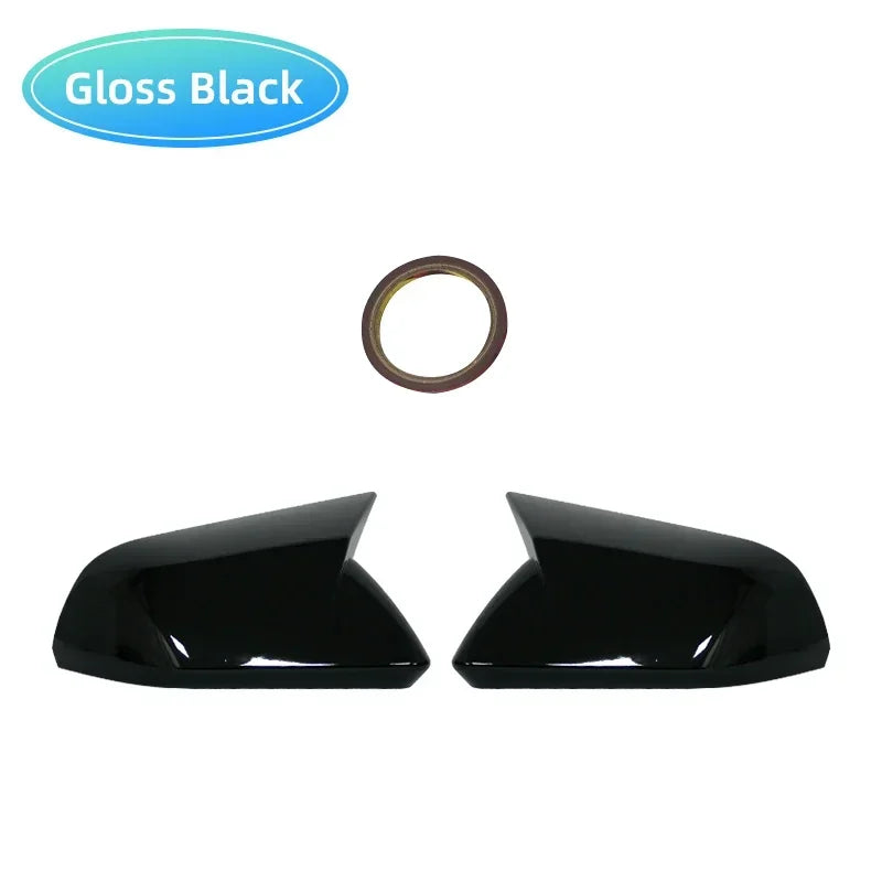 Glossy Black Carbon Mirror Cover Caps | Mustang 2015–2020