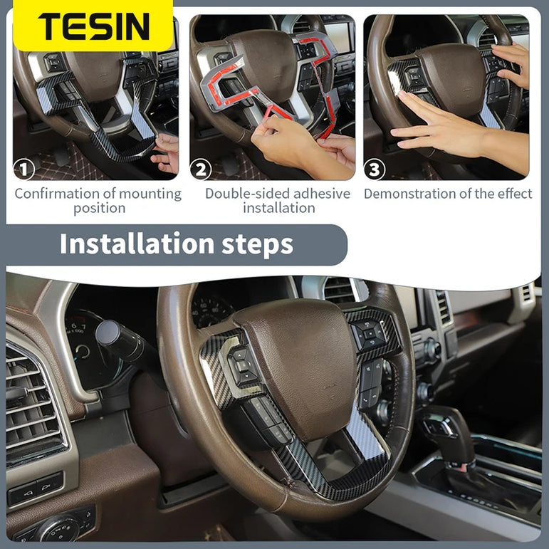 F-150 Center Console Carbon-Fiber Trim (2015–2020 Fitment)