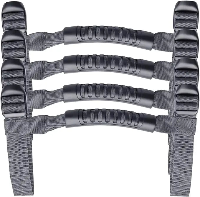 4x Roll Bar Grab Handles Grip Handle Fits For 1995-2021 Jeep Wrangler YJ TJ JK JKU JL Sports Sahara Freedom Rubicon X Unlimited