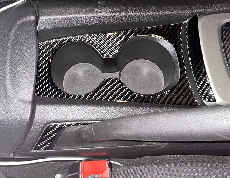 Soft Carbon Fiber Cup Holder Trim | Camaro 2010–2015