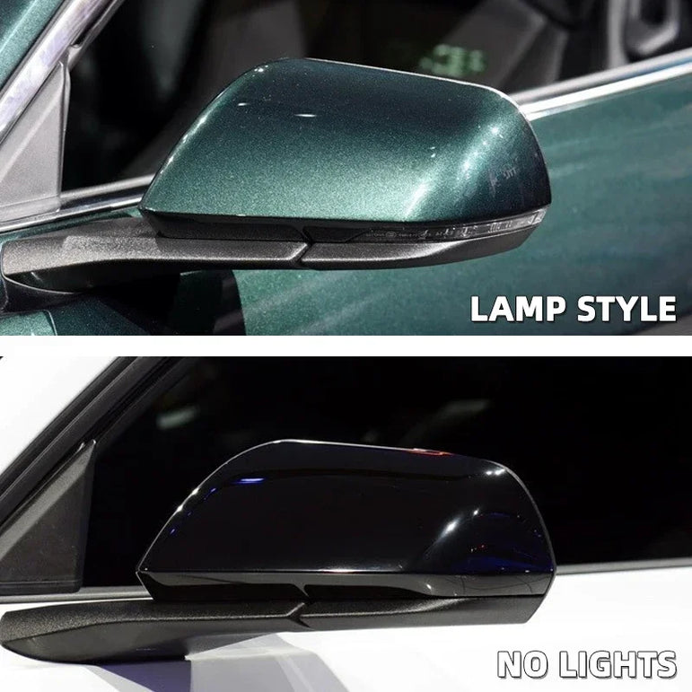 Glossy Black Carbon Mirror Cover Caps | Mustang 2015–2020