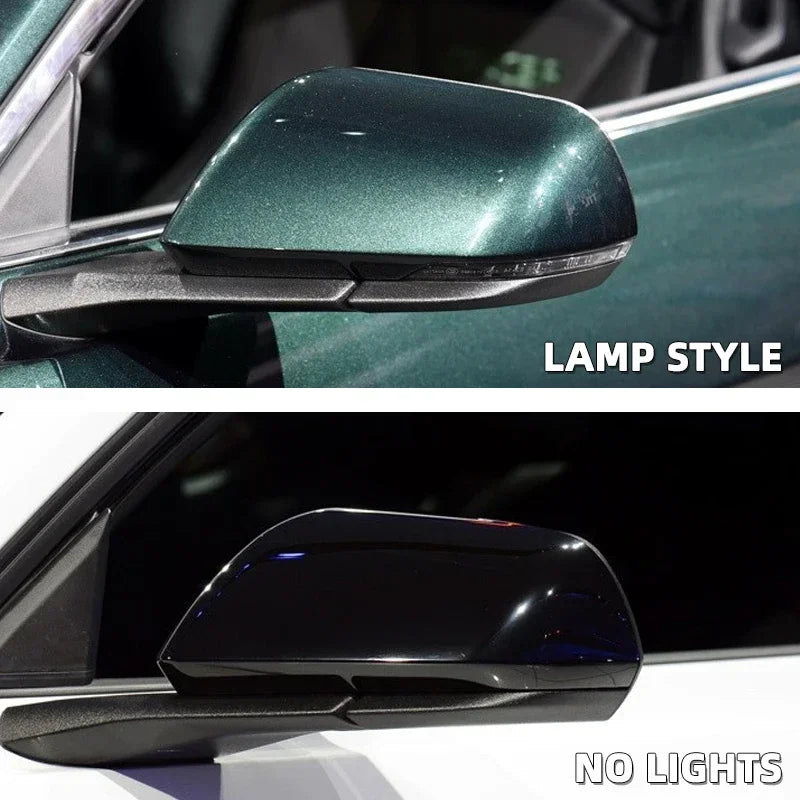 Glossy Black Carbon Mirror Cover Caps | Mustang 2015–2020