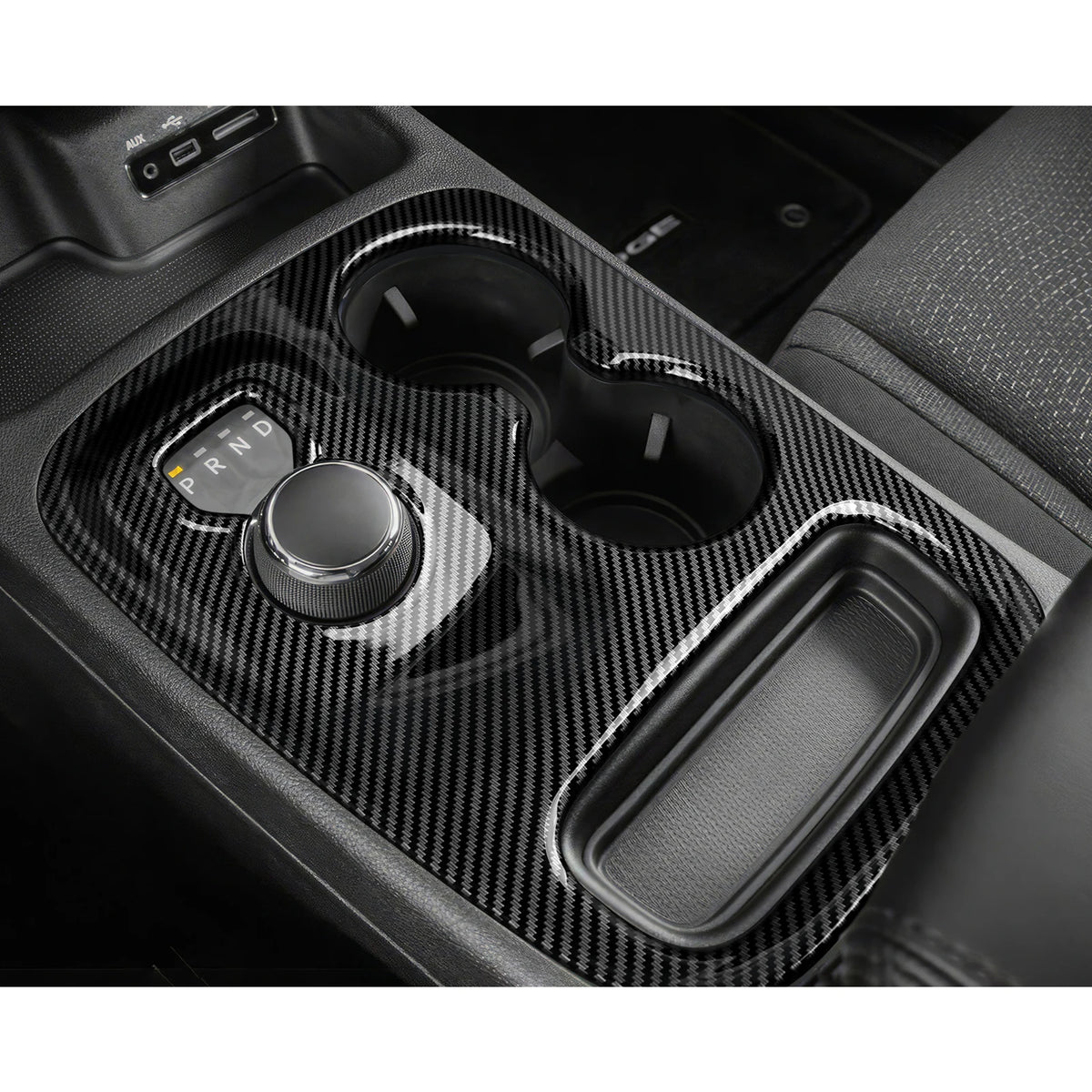 Carbon Fiber Gear Shift Panel Cover | Durango 2014–2020