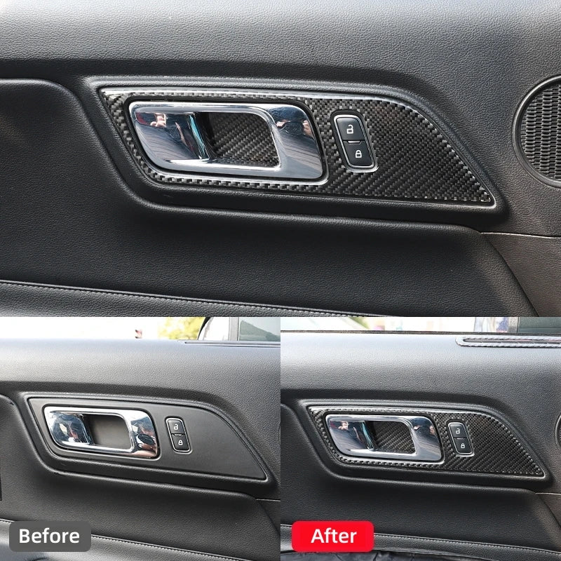 Carbon Fiber Door Handle Frame Trim | Mustang 2015–2021