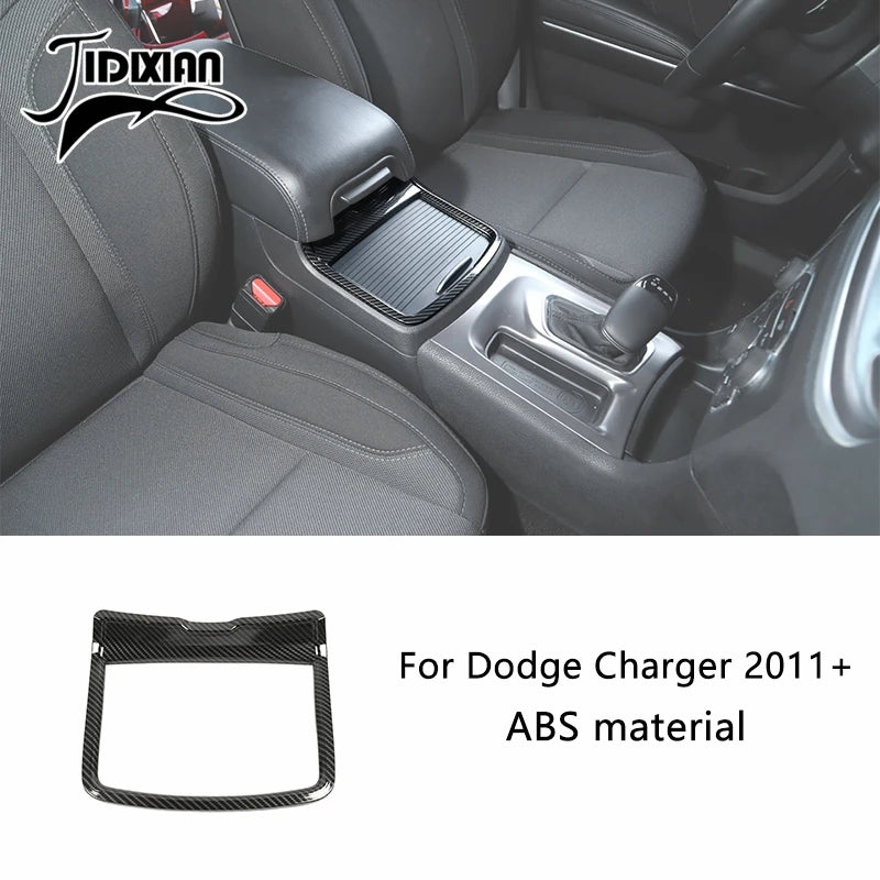 JIDIXIAN Car Interior Decoration Carbon Fiber Cover Fit for Dodge Charger  2015-2023