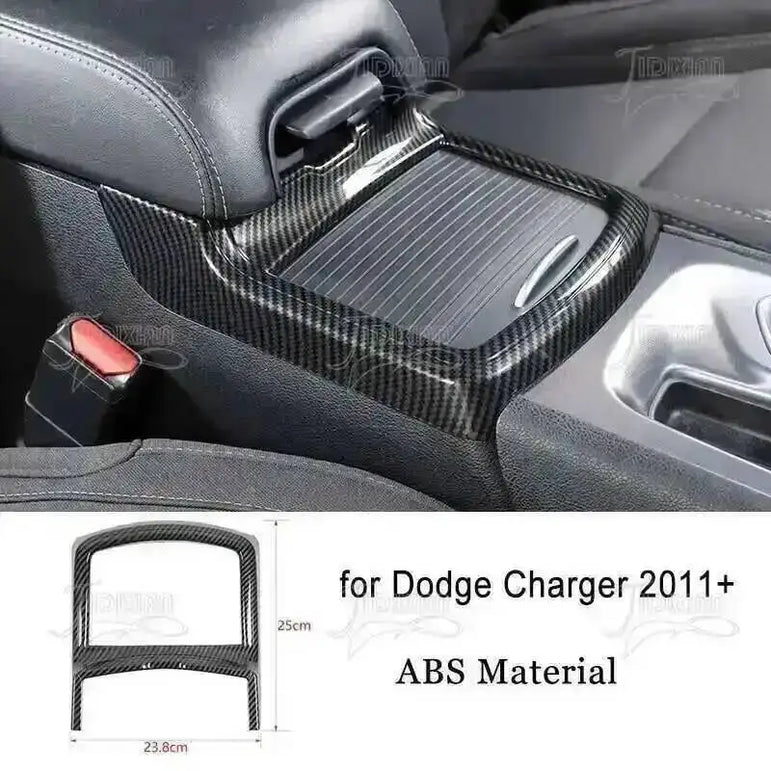 JIDIXIAN Car Interior Decoration Carbon Fiber Cover Fit for Dodge Charger  2015-2023