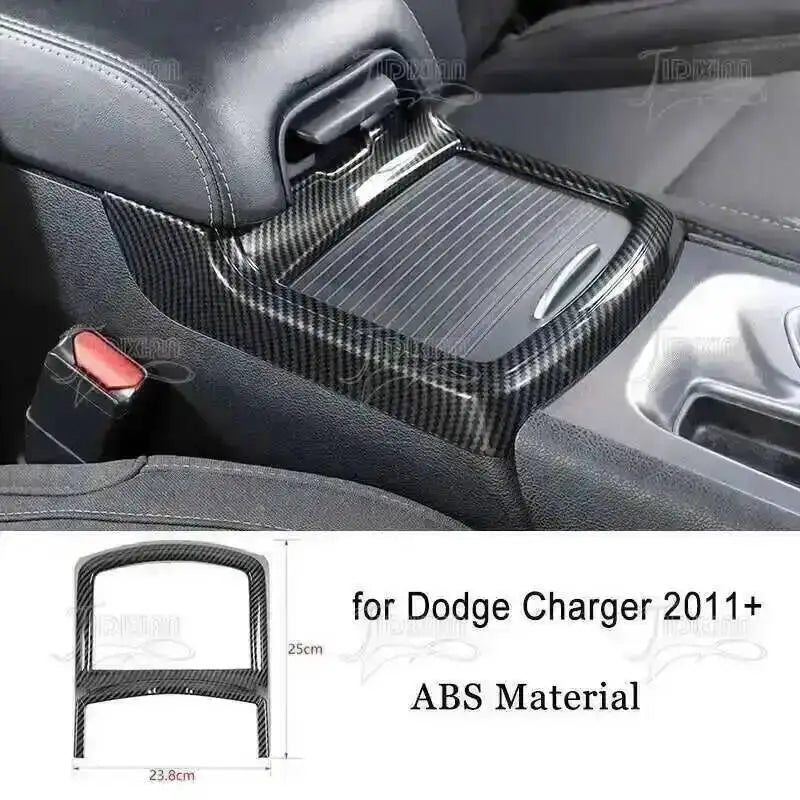 JIDIXIAN Car Interior Decoration Carbon Fiber Cover Fit for Dodge Charger  2015-2023