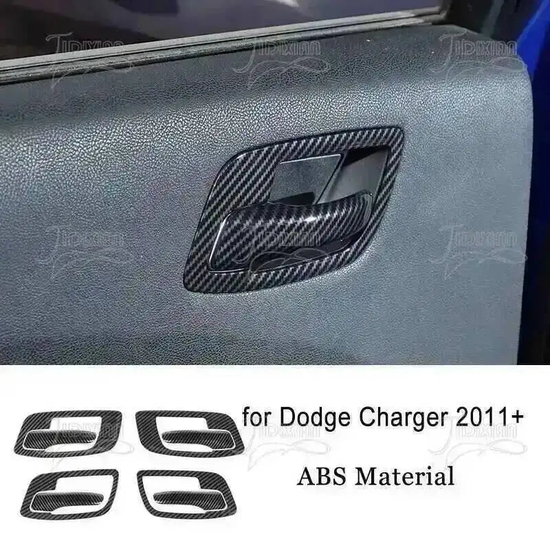 JIDIXIAN Car Interior Decoration Carbon Fiber Cover Fit for Dodge Charger  2015-2023