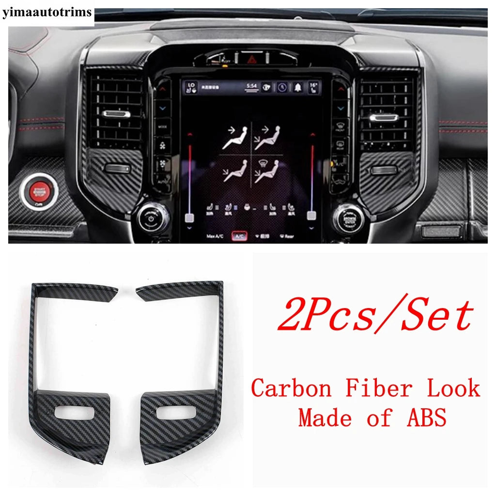 Carbon Fiber Middle Console AC Vent Frame | Ram 1500 2019–2025