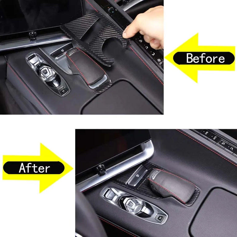 Real Carbon Fiber Gear Shift Button Cover | Corvette C8 2020–2023