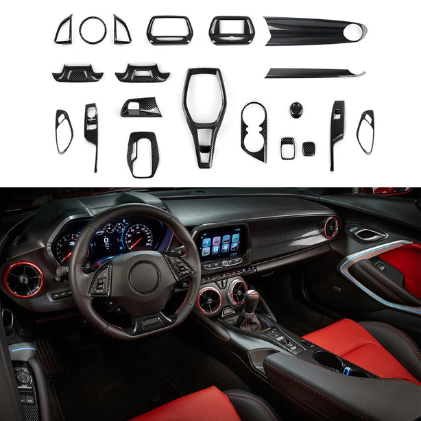 Carbon Fiber Steering Wheel Button Panel Cover | Camaro ZL1 2016+