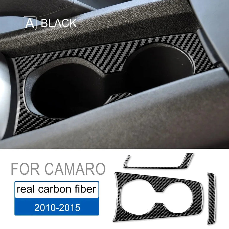 Soft Carbon Fiber Cup Holder Trim | Camaro 2010–2015