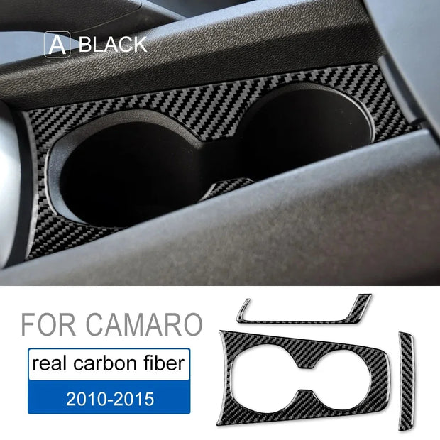 Soft Carbon Fiber Cup Holder Trim | Camaro 2010–2015