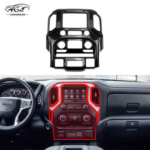 Carbon Fiber Nav Screen Frame + Air Vent Trim | Silverado 2019–2022