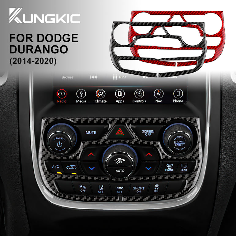 Soft Carbon Fiber Center AC Frame Trim | Durango 2014–2020