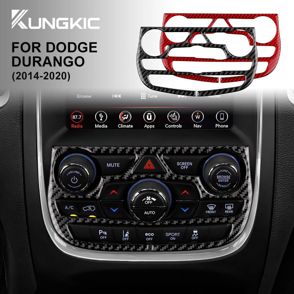 Soft Carbon Fiber Center AC Frame Trim | Durango 2014–2020