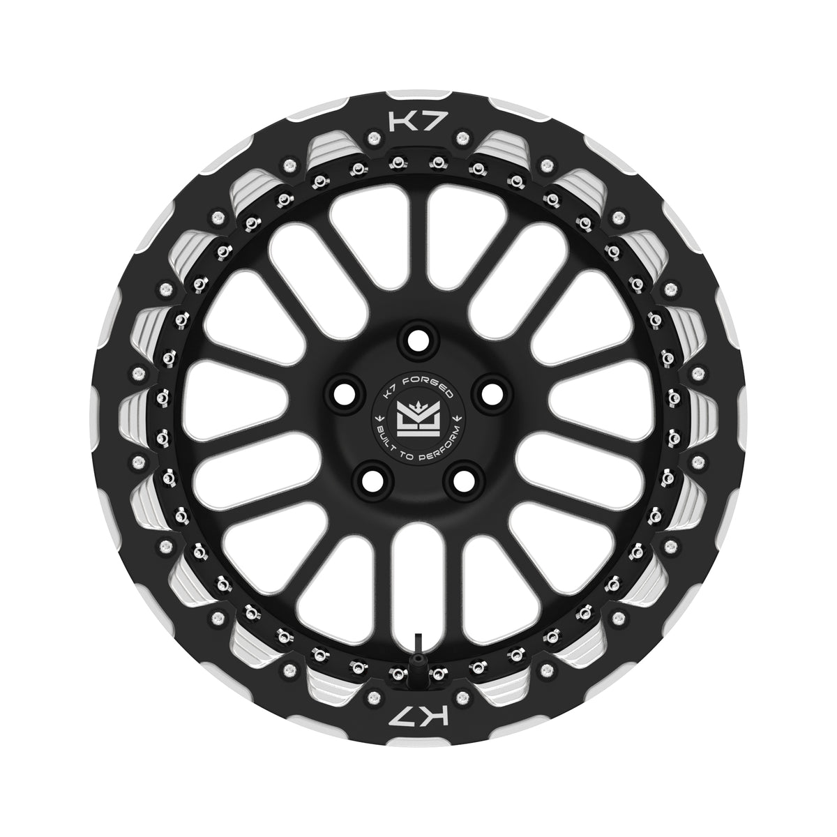 K7 Forged DRG-701B beadlock-style wheel — hero