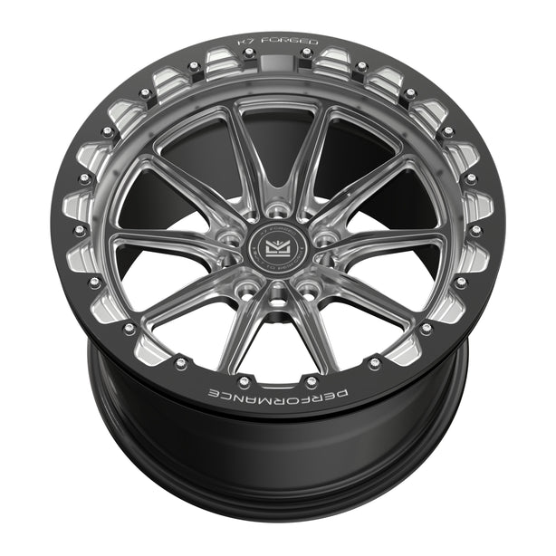 K7 Forged DRG-705B forged slim 10-spoke beadlock-style wheel — hero