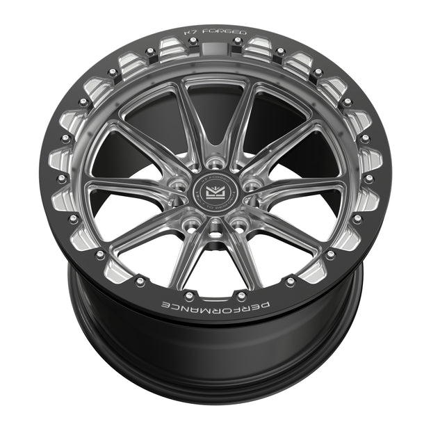 K7 Forged DRG-705B forged slim 10-spoke beadlock-style wheel — hero