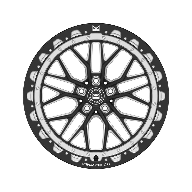 K7 Forged DRG-706B B-series beadlock-style wheel — front face hero