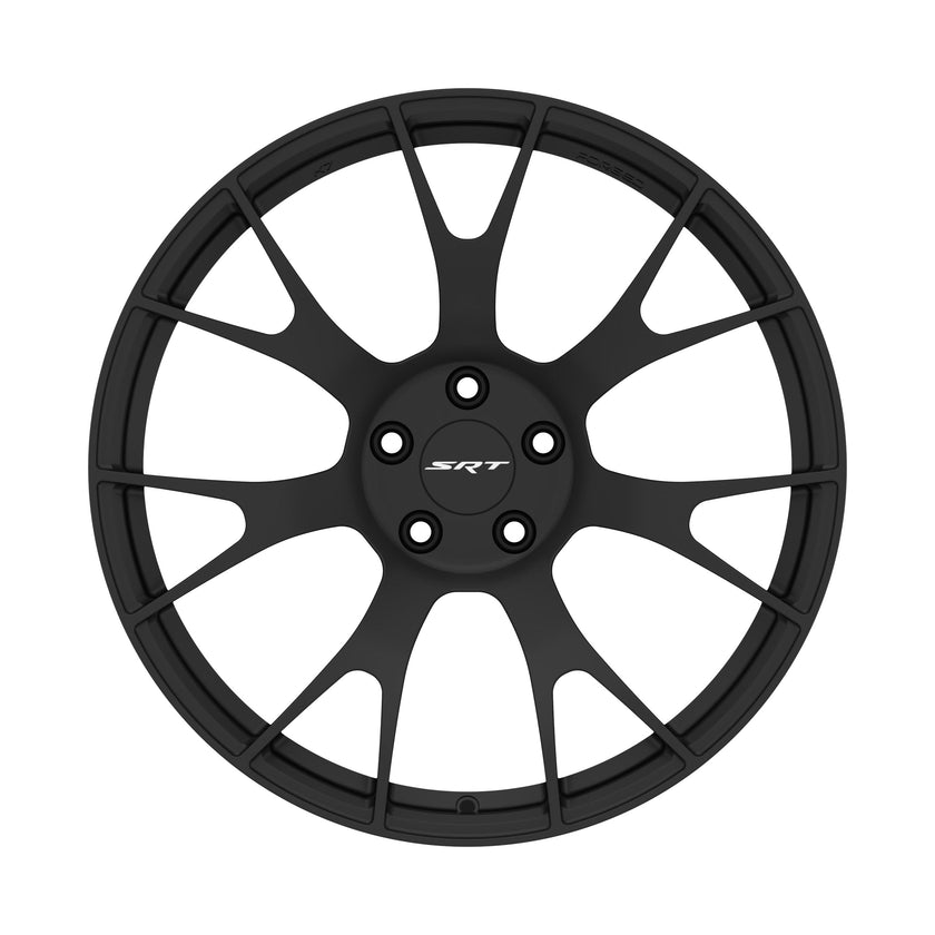 K7 Forged DRG-719 — forged lightweight matte black multi-spoke Y-mesh front face