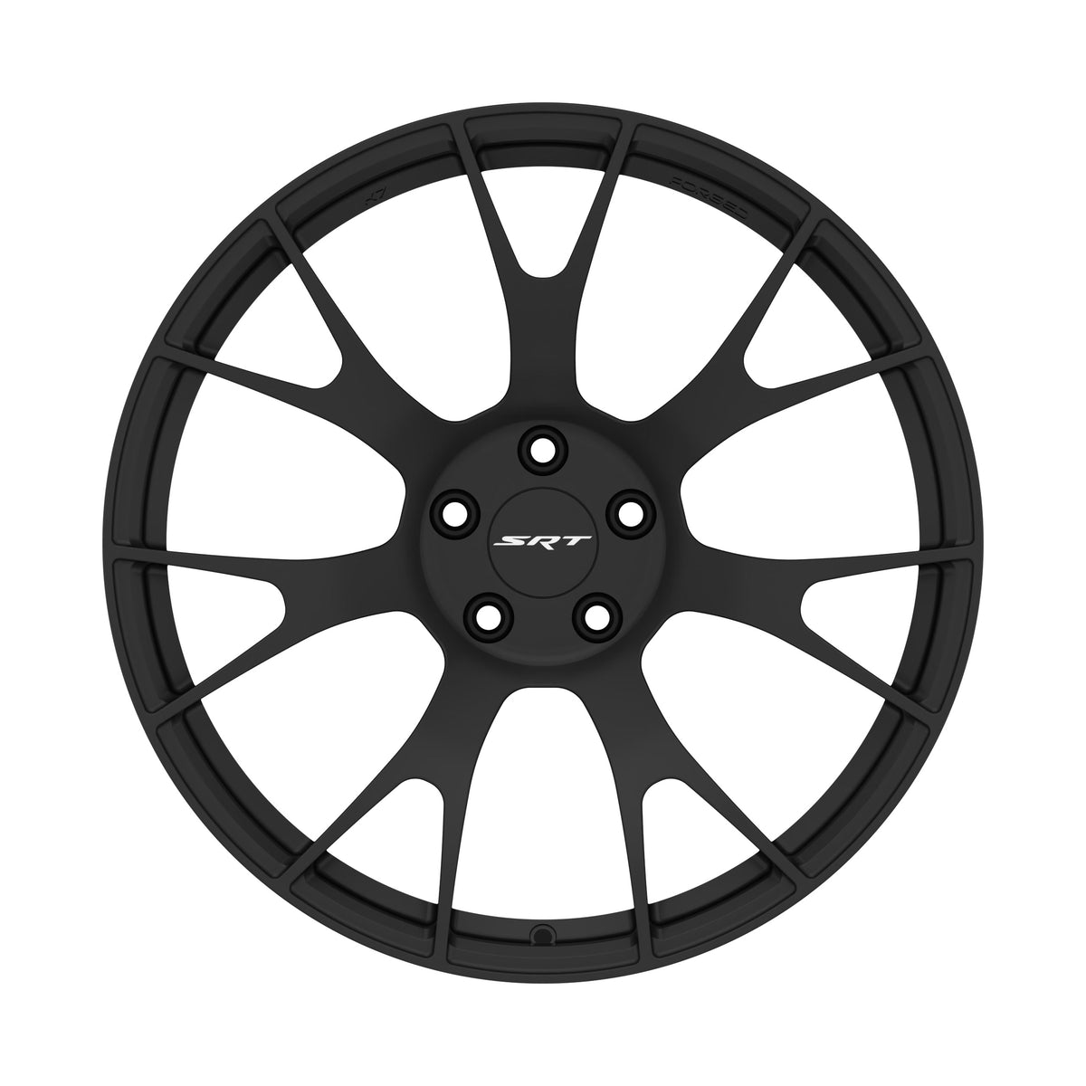 K7 Forged DRG-719 — forged lightweight matte black multi-spoke Y-mesh front face