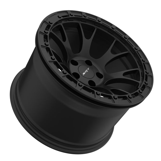 K7 Forged DRG-719B — front three-quarter view, beadlock black ring